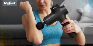 Rebel Pistolet do masażu, 8 nakladek, REBEL ACTIVE 10