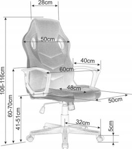 Fotel Signal Fotel obrotowy DAKAR czarny/czerwony gamingowy 8