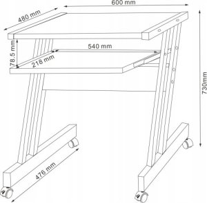 Biurko Signal BIURKO B-233  DĄB/CZARNY 3