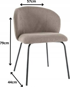 Signal Krzesło tapicerowane KEVIN VARDO beżowe 5