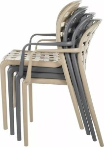 Signal Krzesło ogrodowe STRIP II beżowe 7