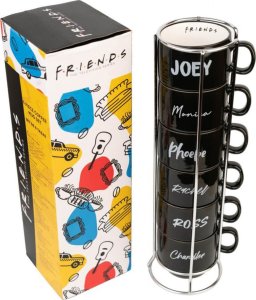 Friends Friends - Zestaw kubków ceramicznych ze stojakiem 150 ml 6 szt. 1