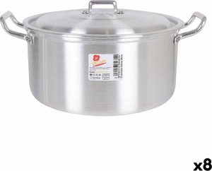 Bigbuy Cooking Garnek z Pokrywką Aluminium 33,5 x 28 x 15 cm (8 Sztuk) 1