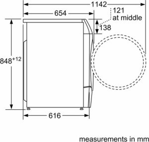 Pralko-suszarka Bosch Bosch | Washing Machine with Dryer | WNC254A0SN | Energy efficiency class D | Front loading | Washing capacity 10.5 kg | 1400 RPM | Depth 62 cm | Width 60 cm | Display | LED | Drying system | Drying capacity 6 kg | Steam function | W 6