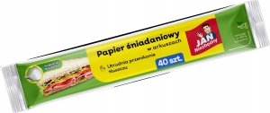 JAN Niezbędny Papier śniadaniowy JAN NIEZBĘDNY, w arkuszach, 25x30cm, 40 ark., biały 2