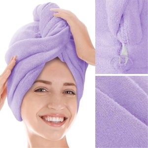 LOZKOHOLICY.PL Sp.z o.o. Sp. K. Turban 63 x 24 Ręcznik Active Mikrofibra Lawenda 1