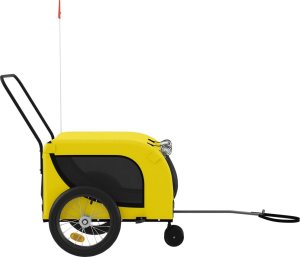 vidaXL vidaXL Przyczepka rowerowa dla zwierząt, tkanina Oxford i żelazo 5