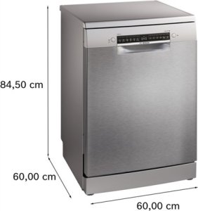 Zmywarka Bosch Dishwasher | SMS4HVI00E | Free standing | Width 60 cm | Number of place settings 14 | Number of programs 6 | Energy efficiency class D | Display | AquaStop function | Silver inox 4