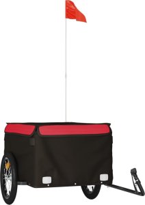 vidaXL vidaXL Przyczepka rowerowa, czarno-czerwona, 45 kg, żelazo 2