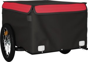 vidaXL vidaXL Przyczepka rowerowa, czarno-czerwona, 45 kg, żelazo 4