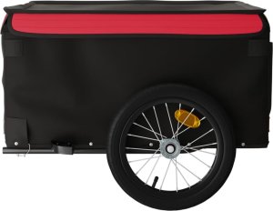 vidaXL vidaXL Przyczepka rowerowa, czarno-czerwona, 45 kg, żelazo 6