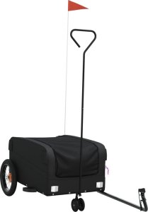 vidaXL Przyczepka rowerowa dla zwierząt, czarna, 30 kg, żelazo 2