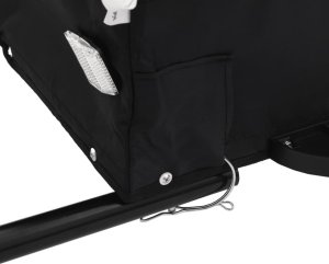 vidaXL Przyczepka rowerowa dla zwierząt, czarna, 30 kg, żelazo 10