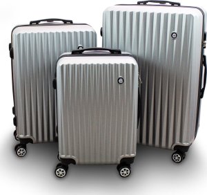 vidaXL Zestaw 3 walizek podróżnych BARUT srebrne 12