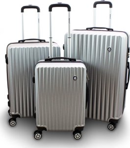 vidaXL Zestaw 3 walizek podróżnych BARUT srebrne 13