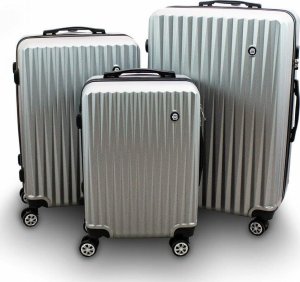 vidaXL Zestaw 3 walizek podróżnych BARUT srebrne 24