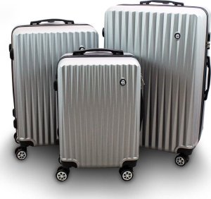 vidaXL Zestaw 3 walizek podróżnych BARUT srebrne 25