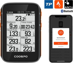 iGPSport Komputer rowerowy Coospo BC200 kompatybilne z: Strava, Trainingpeaks itp. 1