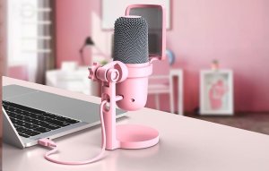 Mikrofon Onikuma ONIKUMA M630 Mikrofon Gamingowy USB Różowy 2