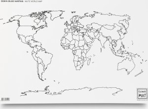 vidaXL Mata transparentna Mapa ¦wiata Państwa Funny Mat 1