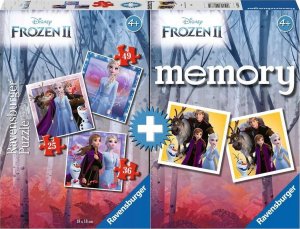 Trefl Puzzle 2D 3w1 Kraina Lodu + memory 1