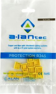 Alantec Blokada gniazda USB przed nieautoryzowanym wpięciem, kolor żółty (opakowanie 10 szt. + klucz) ALANTEC 1