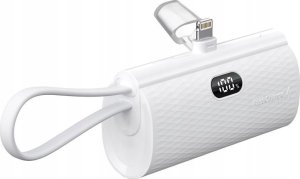 Powerbank ForCell FORCELL F-ENERGY Power Plug F5K3 powerbank 5 000mAh z wbudowanym złączem do Lightning 8-PIN PD 20W biały 3