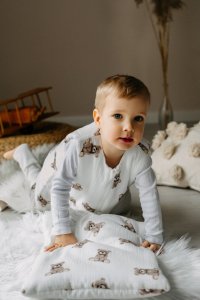 PULP BAMBOO Śpiworek Muślinowy letni z nogawkami -Misie 0,5 TOG od 1r. do 2,5lat 5