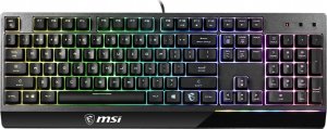 Klawiatura MSI MSI VIGOR GK30 RGB MEMchanical Gaming Keyboard '' UK Layout, MECH. Membrane switches, 6-Zone RGB Lighting, RGB Mystic Light, water repellent keyboard design'', Full-size (100%), USB, Mechanical, QWERTY, RGB LED, Black 2