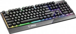 Klawiatura MSI MSI VIGOR GK30 RGB MEMchanical Gaming Keyboard '' UK Layout, MECH. Membrane switches, 6-Zone RGB Lighting, RGB Mystic Light, water repellent keyboard design'', Full-size (100%), USB, Mechanical, QWERTY, RGB LED, Black 3