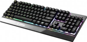 Klawiatura MSI MSI VIGOR GK30 RGB MEMchanical Gaming Keyboard '' UK Layout, MECH. Membrane switches, 6-Zone RGB Lighting, RGB Mystic Light, water repellent keyboard design'', Full-size (100%), USB, Mechanical, QWERTY, RGB LED, Black 4