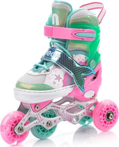 Rolki Meteor Rolki 4w1 Meteor Mermaid różowy S 30-33 Uniwersalny 7