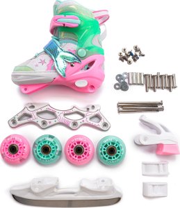 Rolki Meteor Rolki 4w1 Meteor Mermaid różowy S 30-33 Uniwersalny 10