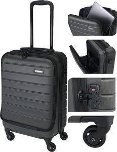 ProWorld WALIZKA PODRÓŻNA KABINOWA 20 CALI Z KOMORĄ NA LAPTOPA PROWORLD ANTRACYT 3