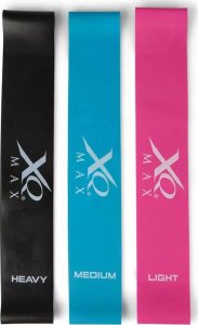 XQMax Mini Band różne poziomy oporu w zestawie wielokolorowy 3 szt. 2