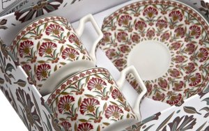 DUO Kpl.2 filiżanek ze spodkami 120 ml Carnatio do espresso 8