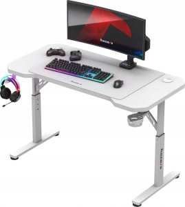 Biurko Huzaro Biurko Gamingowe Z Regulowaną Wysokością Huzaro Hero 2.6 White Podkładka 2