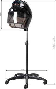 Activeshop Gabbiano suszarka stojąca Centurion LVI-203S trzy prędkości ionic czarna 9