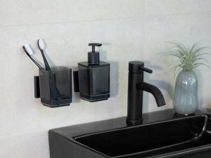 Dozownik do mydła Wenko Dozownik montowany na ścianie QUADRO, montaż bez wiercenia 3