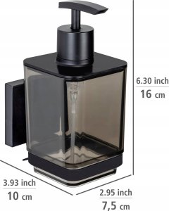 Dozownik do mydła Wenko Dozownik montowany na ścianie QUADRO, montaż bez wiercenia 6