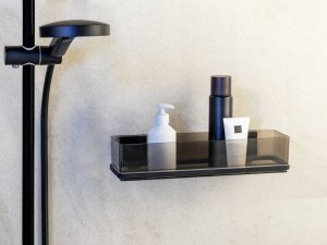 Wenko Transparentna półka łazienkowa QUADRO, montaż bez wiercenia 3
