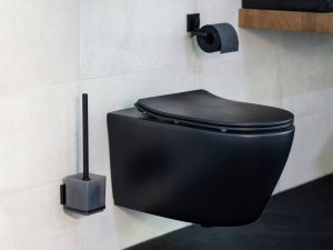 Wenko Kwadratowy pojemnik na szczotkę WC QUADRO, montaż bez wiercenia 2