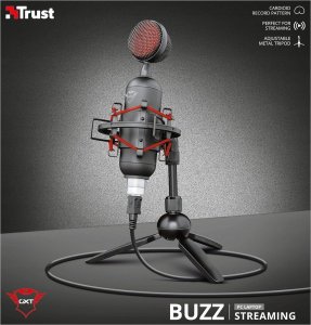 Mikrofon Trust MIKROFON GAMINGOWY STREAMINGOWY USB GXT 244 BUZZ TRUST 10