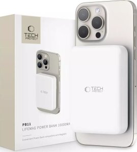 Powerbank Tech-Protect PB11 LifeMag 10000mAh Biały 10