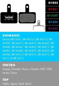 Shimano Okładziny hamulcowe GALFER SHIMANO/TEKTRO FD293 PRO 1