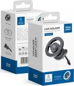 Blue Star BLUE STAR magnetyczny uchwyt samochodowy SMART LOCK X1 do kratki kompatybilny z MagSafe czarny 5