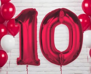 GoDan Balon foliowy cyfra 1 czerwona Smart 92cm 2