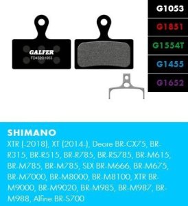 Shimano Okładziny hamulcowe GALFER SHIMANO FD452 PRO 1