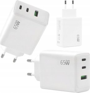 Ładowarka Vega ECOBOX ŁADOWARKA SIECIOWA PD 2xUSB-C 1xUSB  65W CZARNY  FAST CHARGE> 1