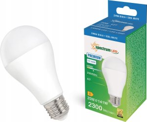 Spectrum LED Żarówka LED GLS E27 20W CW 6000K 2300lm 230V 1